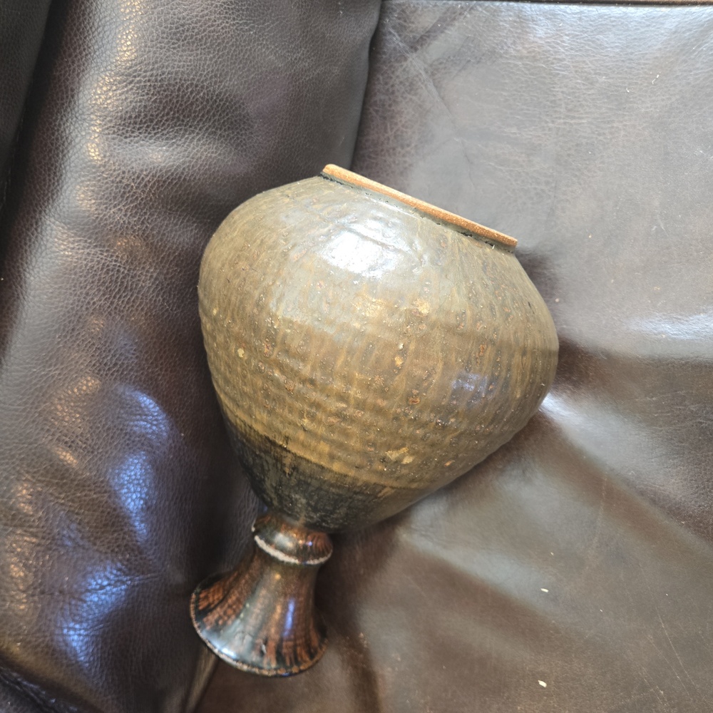 Important Signed Stoneware Ceramic Vase 1972 - Picture 9 of 9